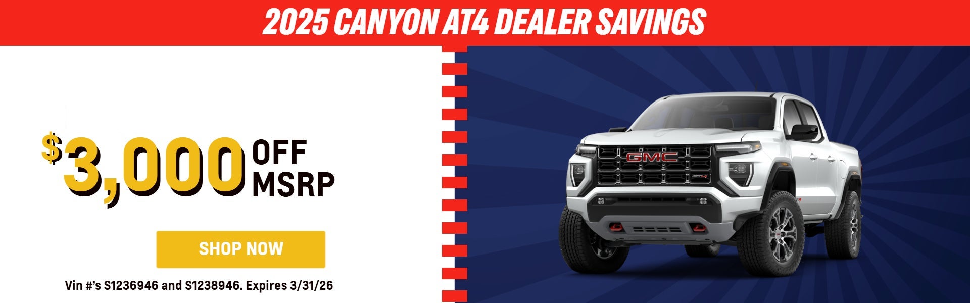 White 2025 Canyon AT4